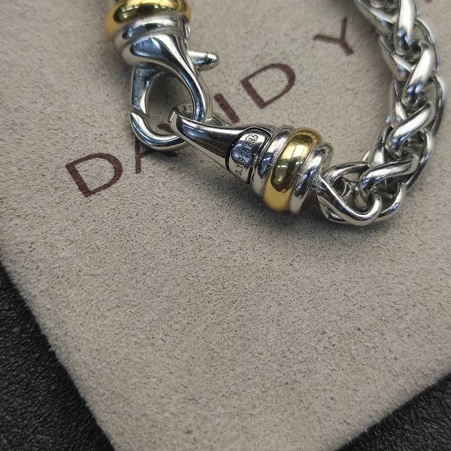 David Yurman 6Mm Two-Tone Hook Bracelet. Sizes: 19Cm, 21Cm, 23Cm, Item Number: D
