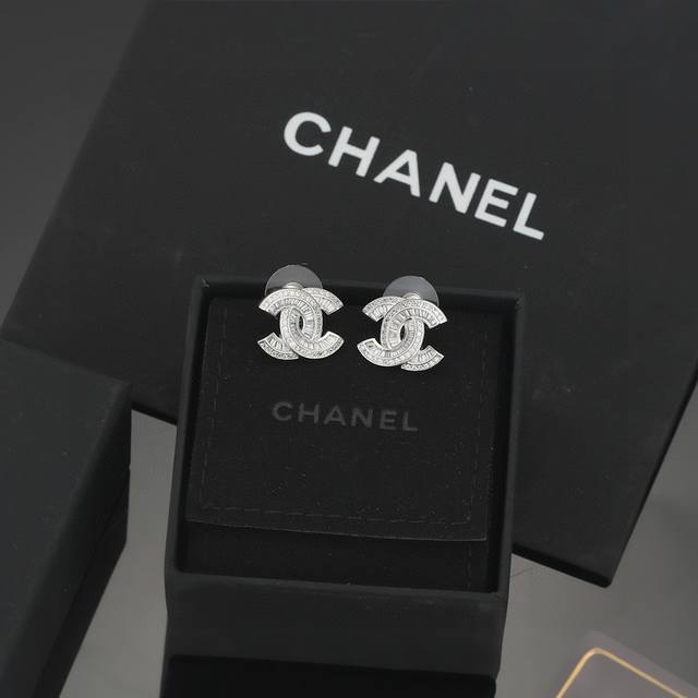 New Chanel Double C Stud Earrings. Authentic Original Design, Identical To The G