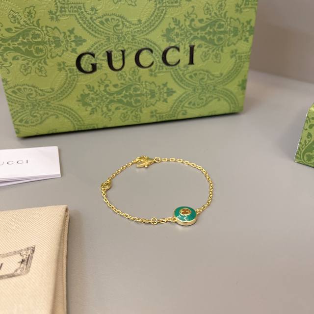 Qixi Festival Gift] Gucci Interlocking Series 18K Gold Bracelet