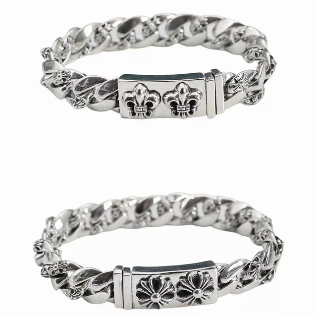 Trendy Retro Punk Hip-Hop Scout Flower Anchor Bracelet, Fashionable Street-Style