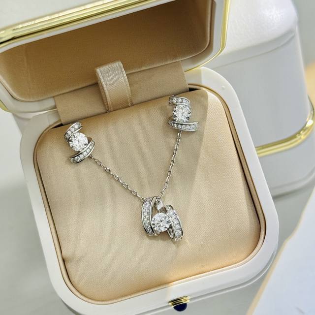 Necklace And Earrings 80 A4916 New Arrival Shangmei Paris Double Row Diamond Rot