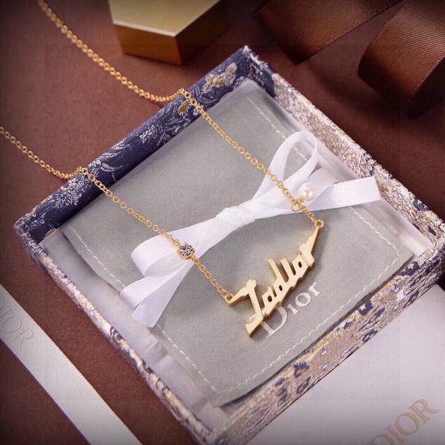 Ear Studs And Necklace New Arrival, Original Batch, New Design. Jadior Dior Lett
