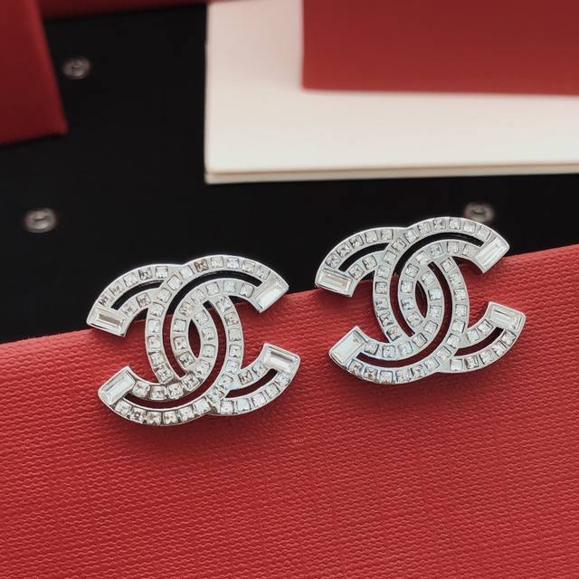 Id Xed0101 Ch*Nel Latest Square Diamond Openwork Cc Earrings, Consistent Zp Bras