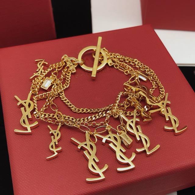 Model Number Ysl0007 Yvessaintlauren*Latest Multi-Layer Bracelet, Zp Brass Mater