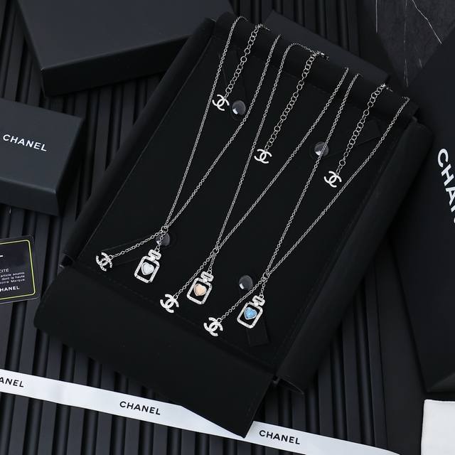 Chanel 25P Colorful Glass Perfume Bottle Necklace This Season's Perfume Bottle S