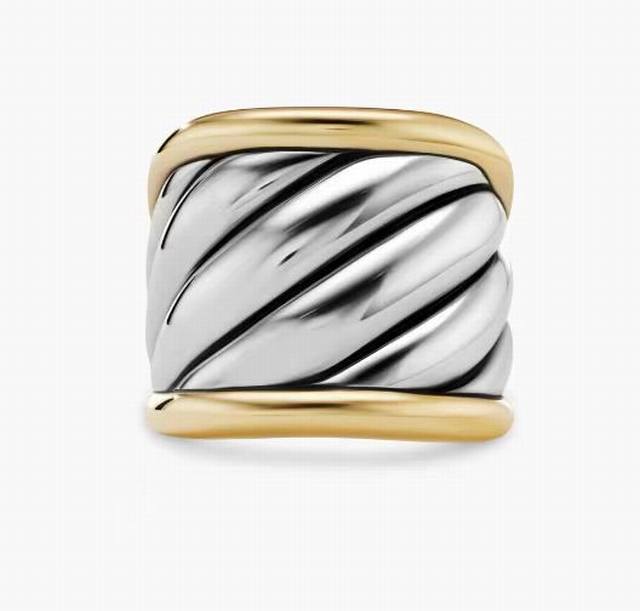 New Arrival. David Yurman Color-Split Saddle Ring, Silver Edition Size: Us Sizes