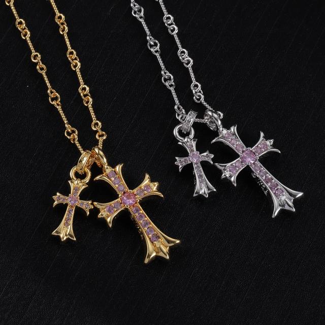 New Arrival, Counter Quality Chrome Hearts Cross Heart Classic Double Cross Pend