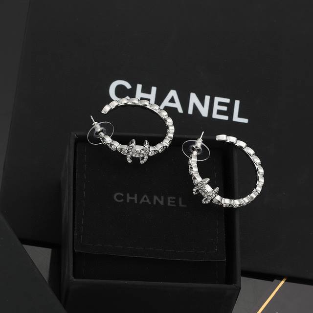 Chanel Circle Ear Studs Fashion Icon Chanel Chanel Early Spring New Arrival Medi