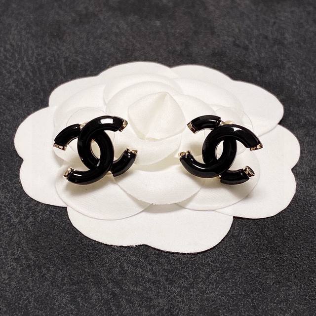Chanel Chanel Stud Earrings In Black Crystal Clear. Chanel's Designs Truly Need