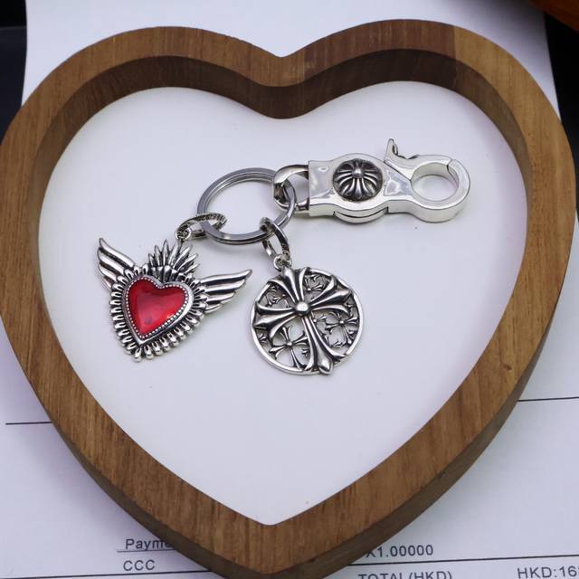 Trendy And Versatile] Croxin Heart-Shaped Keychain Pendant. Confess Your Love Ea