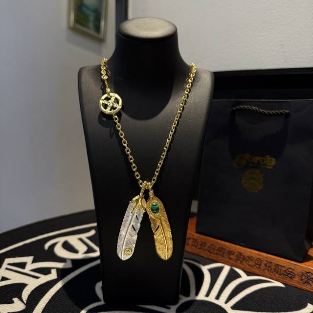 New Arrival Goro's Takahashi Gor Golden Feather Pendant, Takahashi Classic Neckl