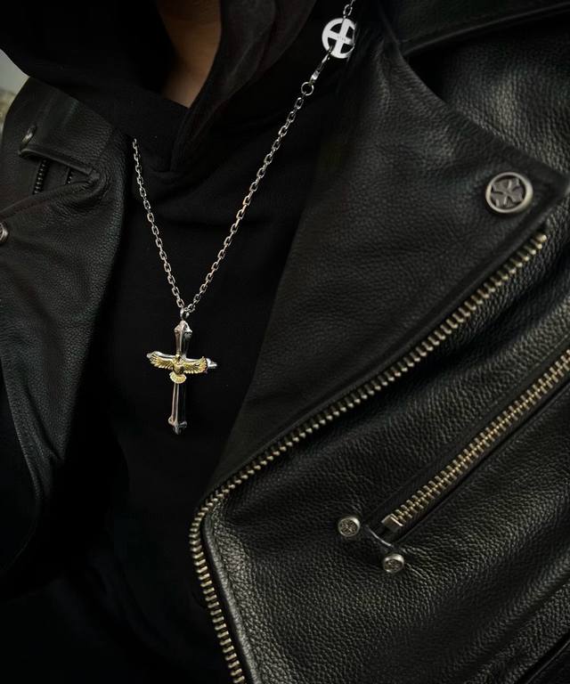New Arrival Goro's Takahashi Gor Golden Eagle Cross Pendant, Takahashi Classic B