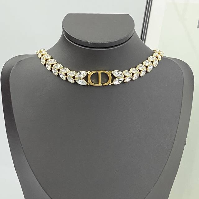 Dior Necklace Hot New Arrival Dior Wheat Earring Crystal Chain Necklace Shimmeri