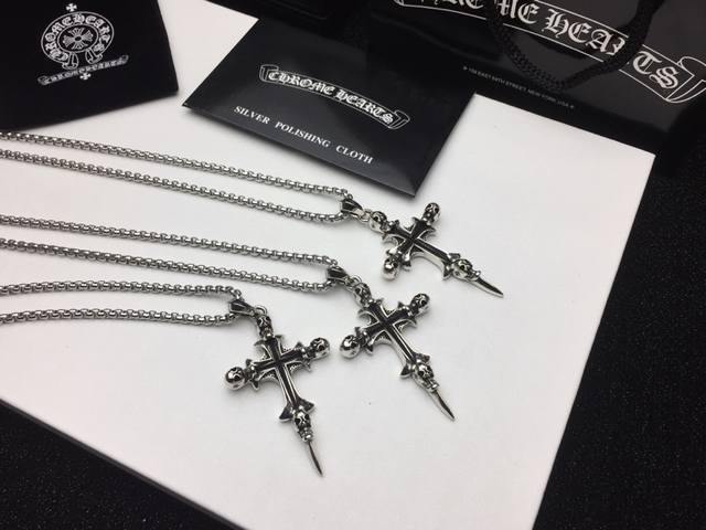 Special Price Croce Heart Skull Cross Necklace, 70Cm Chain Length