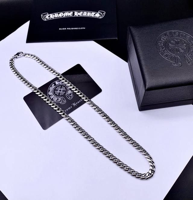 Chrome Hearts 7Mm Cuban Chain, Thick And Substantial, Edgy And Cool, High-End An