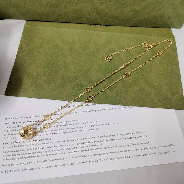 Gucci Lcon Series New Design This Precious Necklace Is Crafted In Gold, Featurin