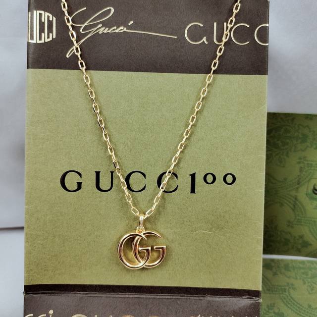 Gucci Double G-Shaped Pendant, Inspired By The Iconic 70S Logo Design, Paired Wi