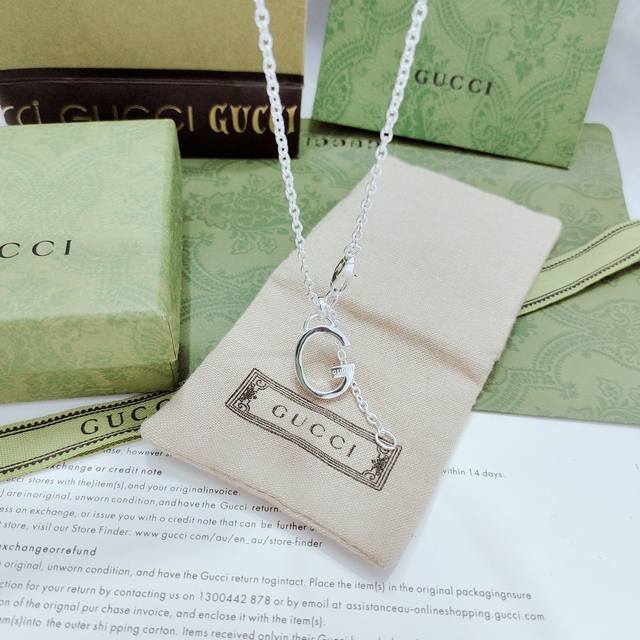 Gucci Double G Logo Pendant, Inspired By The Iconic 90S Design, Pearl Chain Neck
