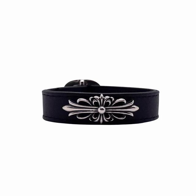 Chrome Hearts Iris Leather Bracelet