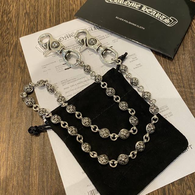 Chrome Hearts Cross Flower Ball Chain, Total Length 65 Cm