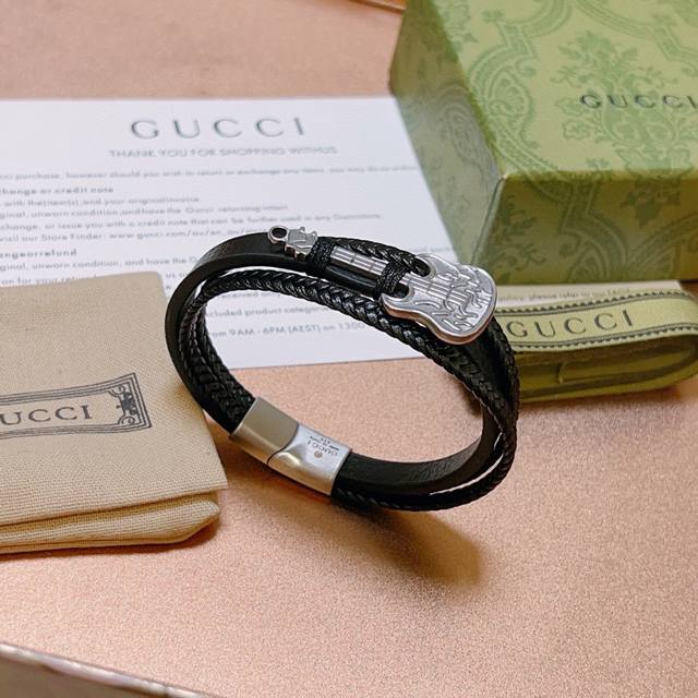 New Arrival Gucci Bracelet Latest Model Handmade Top-Grain Leather Higher Qualit