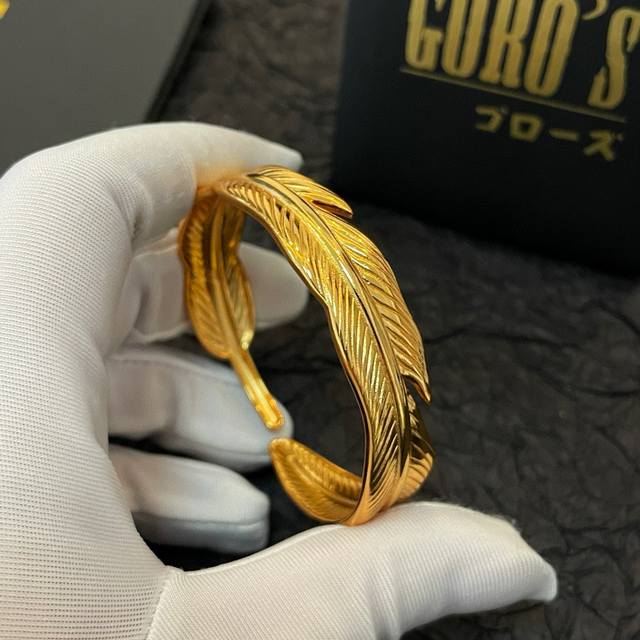 New Arrival Goro's Takahashi Gor Feather Open Bangle, Top-Tier Version, Authenti