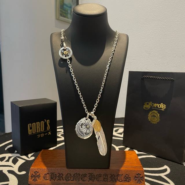 New Arrival Goro's Takahashi Goro Silver Coin Feather Pendant, Takahashi Classic