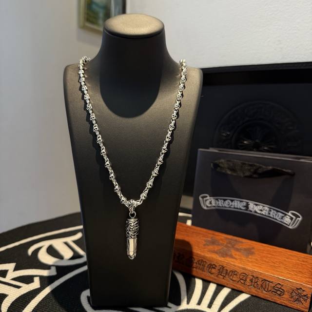 New Arrival, Counter Quality Chrome Hearts Cross Heart Classic Skull Necklace Wi