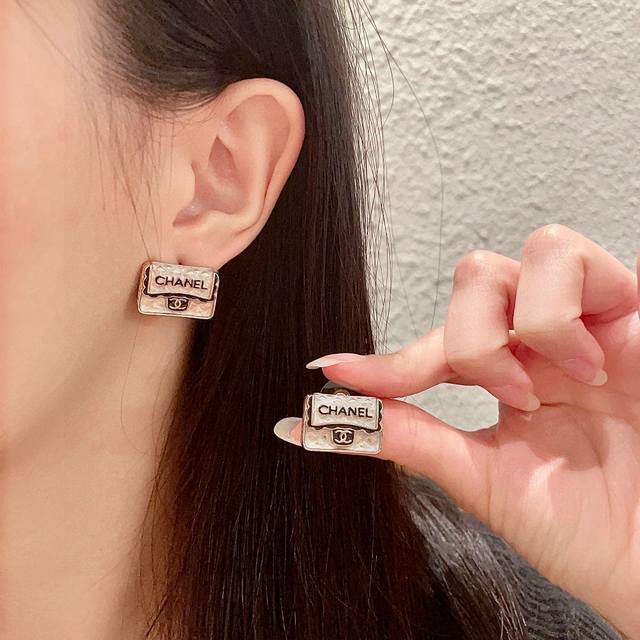 Chanel Handbag Letter Double C Stud Earrings
