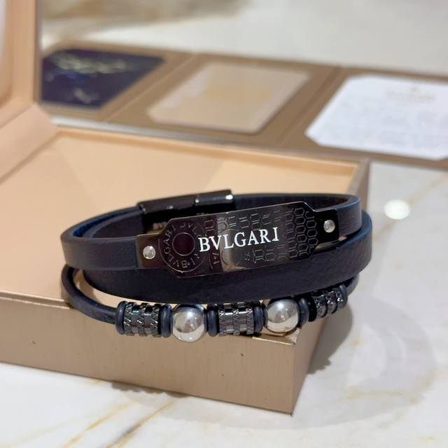 New Bvlgari Bracelet, Woven Bracelet, Thickened Version, Platinum Edition.High-E
