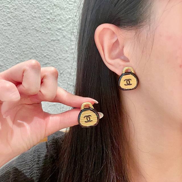 Chanel Handbag Double C Earrings