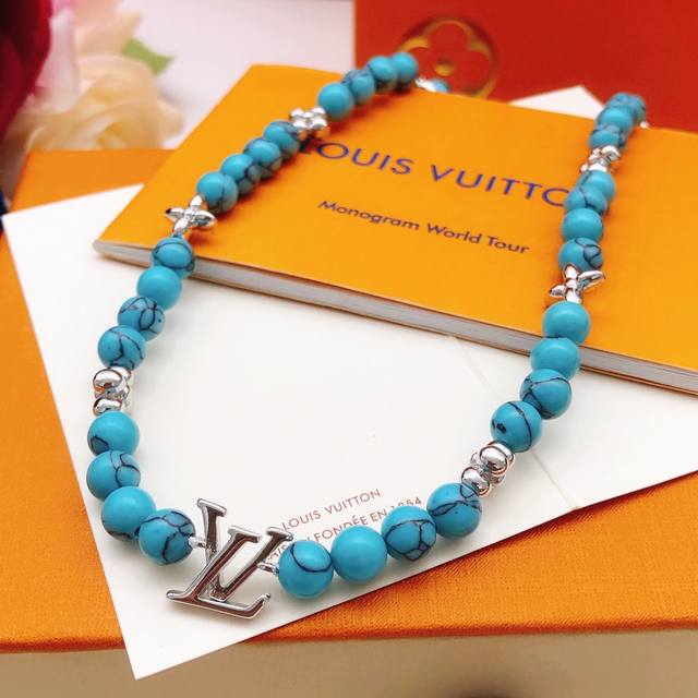 Lxl0176 Lv*Latest Blue Pearl Necklace, Consistent Zp Brass Material,