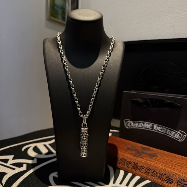 Department Store Quality Chrome Hearts Cross Necklace,Cross-Shaped Cylindrical P