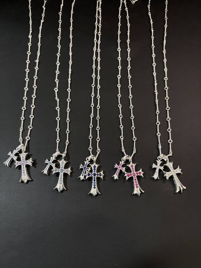 Chrome Hearts Double Cross Necklace This Is A Super Popular Item Among Influence