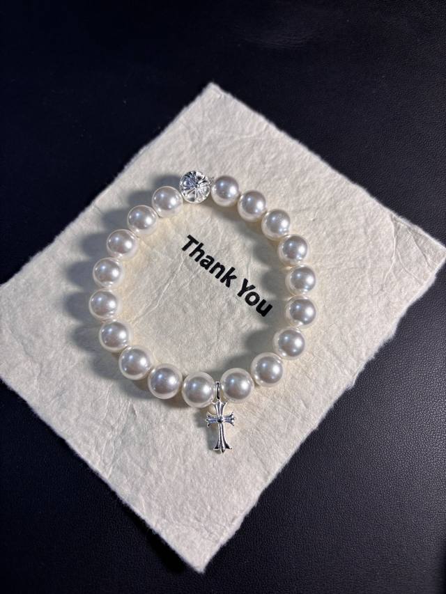 Tan Jianci Celebrity Influencer Collaboration M-Brand Chrome Hearts Cross Pearl