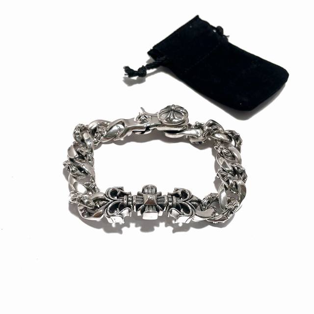 Chrome Hearts Chrome Hearts Bracelet Flame Cross Half Flower Large Bracelet