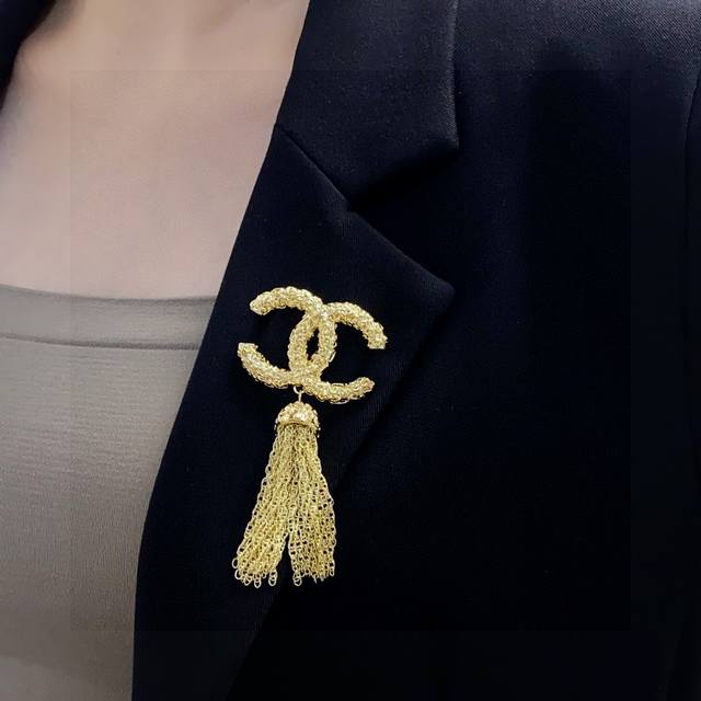 Chanel New Arrival At The Boutique: Vintage Gold Fringe Chanel Brooch, The Ultim