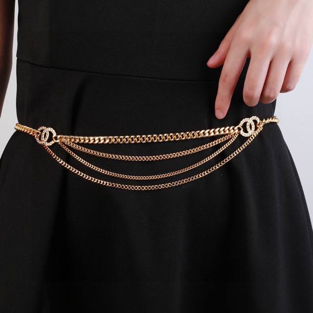 Chanel Mini Chanel Waist Chain Made From Authentic Brass Material, Plated With 1