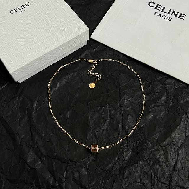 Celine Celine Necklace A Timeless Icon Of Minimalist Fashion, Bold Design That N