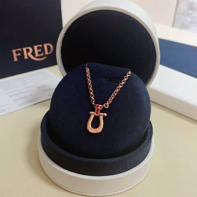 Fred Full Diamond Horseshoe Clasp Necklace, High-End Custom-Made, Premium Qualit