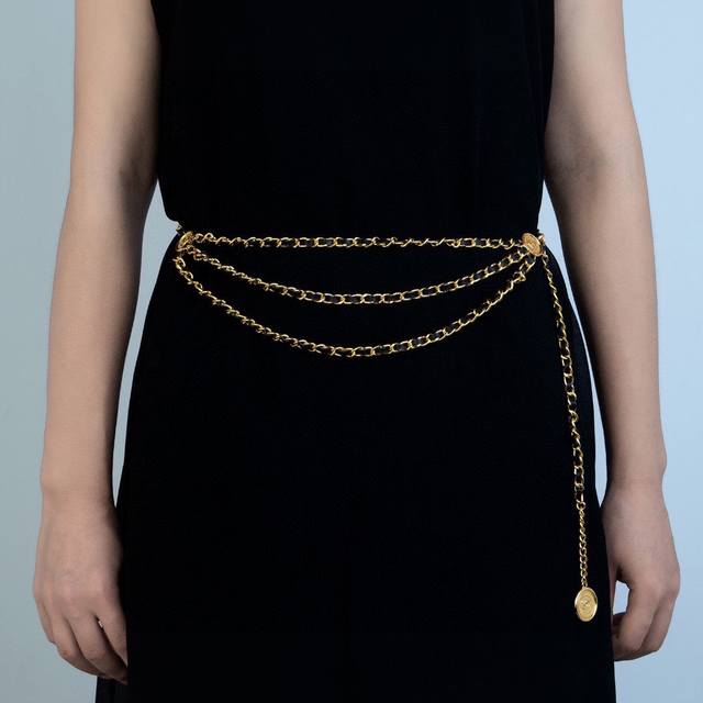 Chanel New Waist Chain Leather Pearl Waist Belt Handcrafted Ch Nel Chain Letter