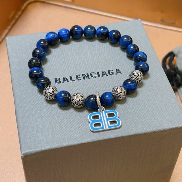 Authentic Store-Quality Version With Natural Tiger's Eye Stone Balenciaga Bracel