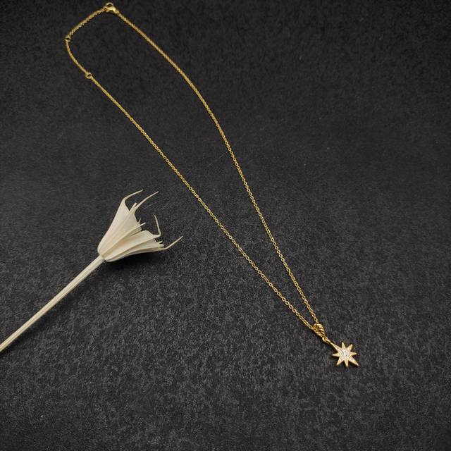 New Arrival. David Yurman North Star White Diamond Necklace. Length: 42+3+3 Cm E