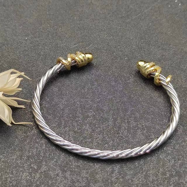 New Arrival David Yurman 4Mm Round-Head Wrapped Bracelet. Recommended Wrist Circ