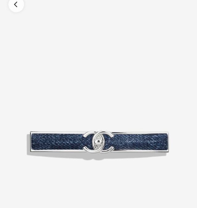 Chanel Best-Selling Silver Bookbag Buckle Double C Denim Blue Hairpin Blue Denim