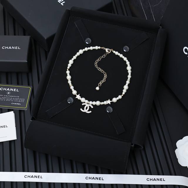 Chanel Star Pearl Double C Pendant Pearl Necklace This Stunning Pearl Necklace I