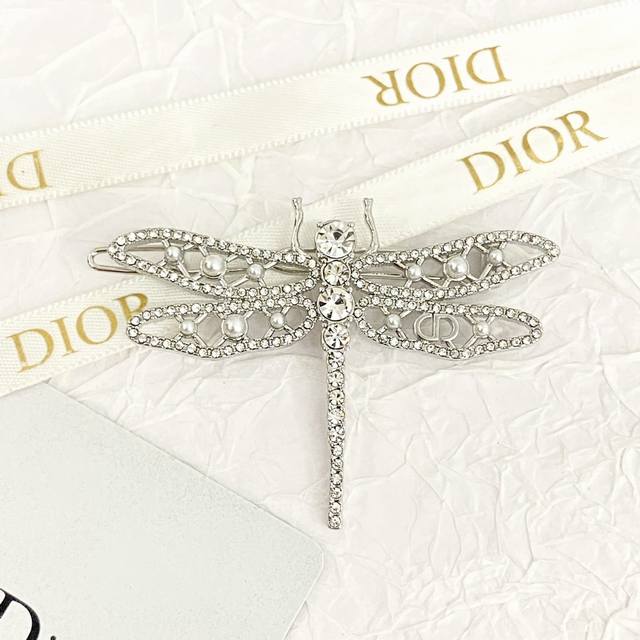 Code H537 Dior Hairpin Best-Selling New Arrival Dior Crystal Dragonfly Hairpin L