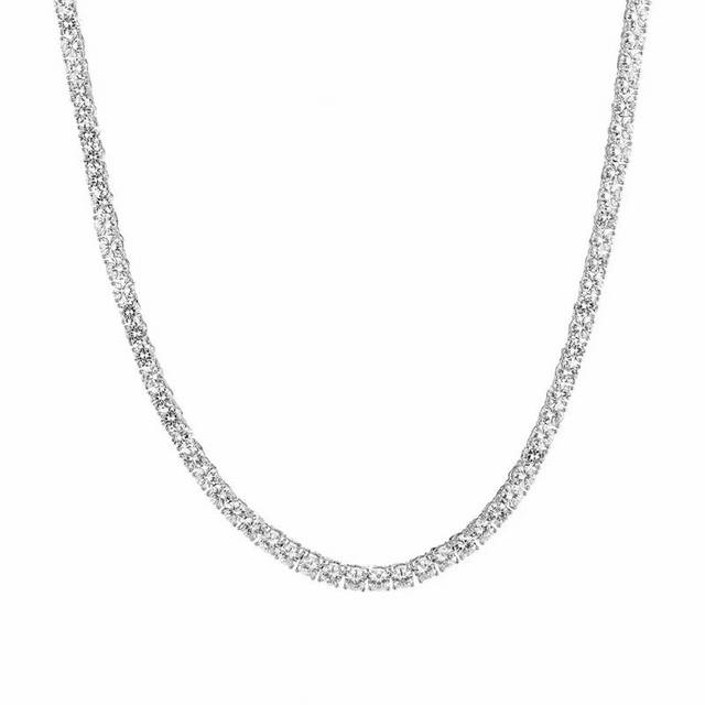T-Brand Four-Prong Diamond Necklace, Bestseller, Diamond Diameter 4Mm, Ultra-Spa