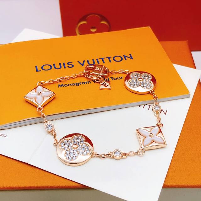 Id Lsl0177 Lv*Latest Rose Gold White White Pearl Mother-Of-Pearl Bracelet, Consi