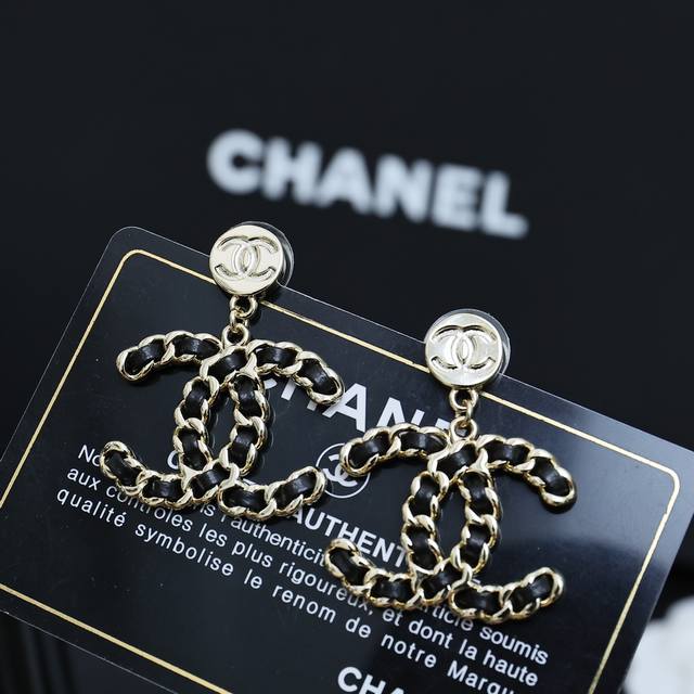 Large Double C Lambskin Earrings Classic Lambskin Double C Design Paired With Th